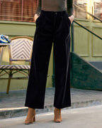 The Noir High-Waist Wide Leg Trouser
