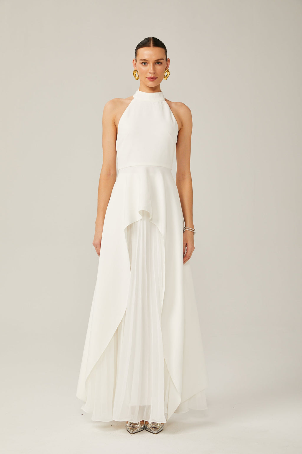 Colette Layered Halterneck Maxi Dress
