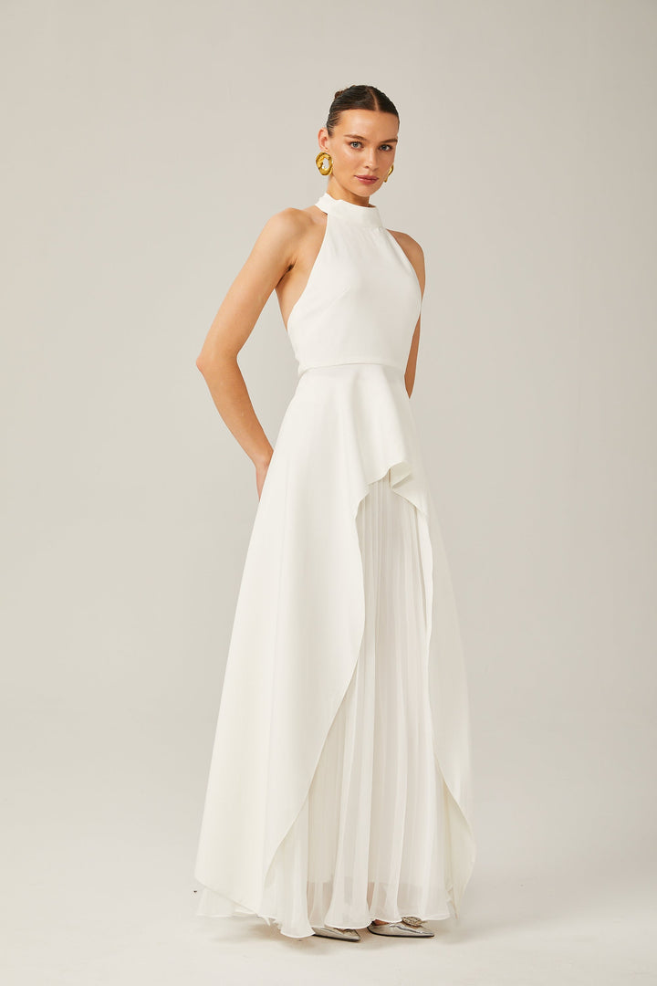 Colette Layered Halterneck Maxi Dress