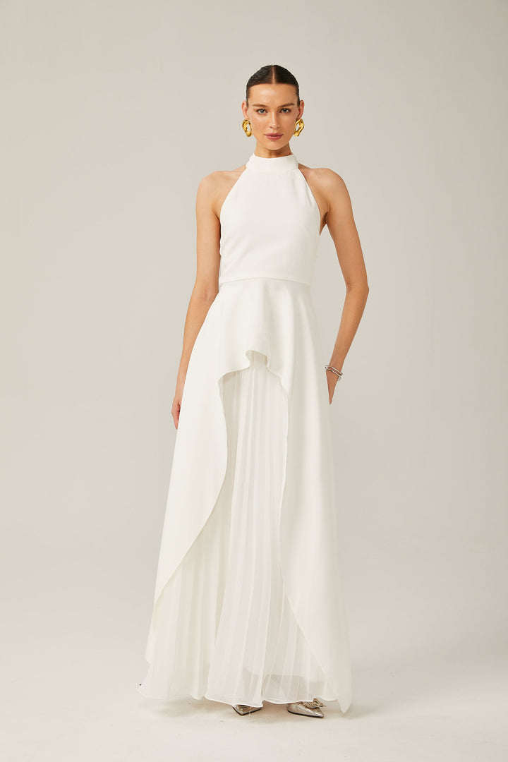 Colette Layered Halterneck Maxi Dress