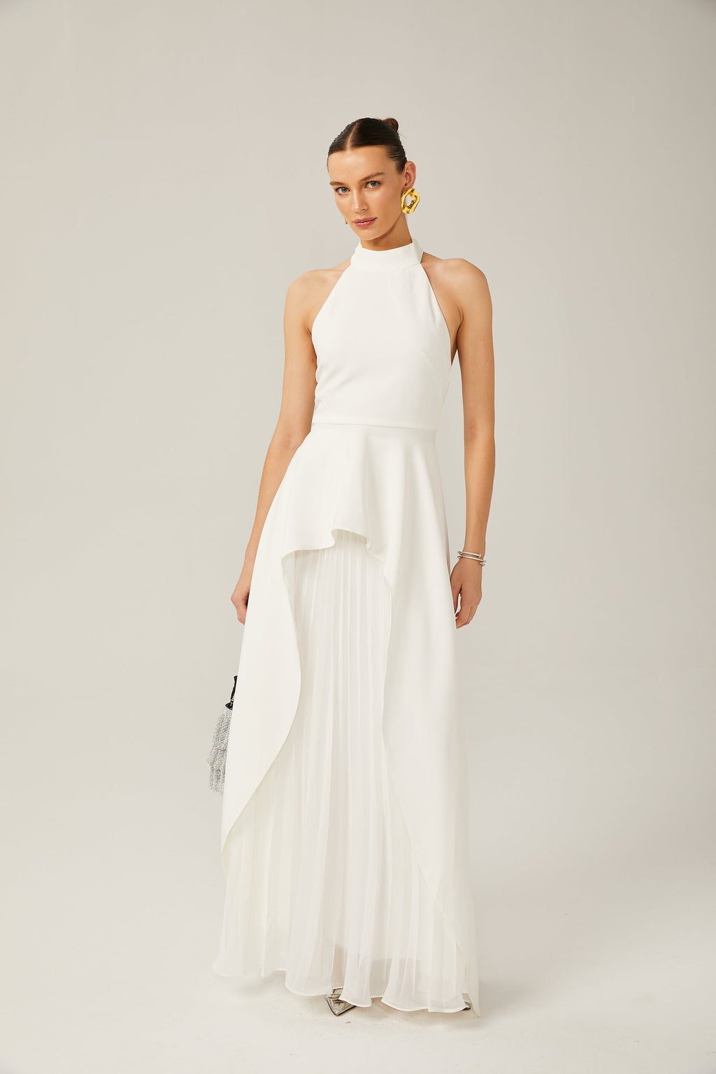 Colette Layered Halterneck Maxi Dress