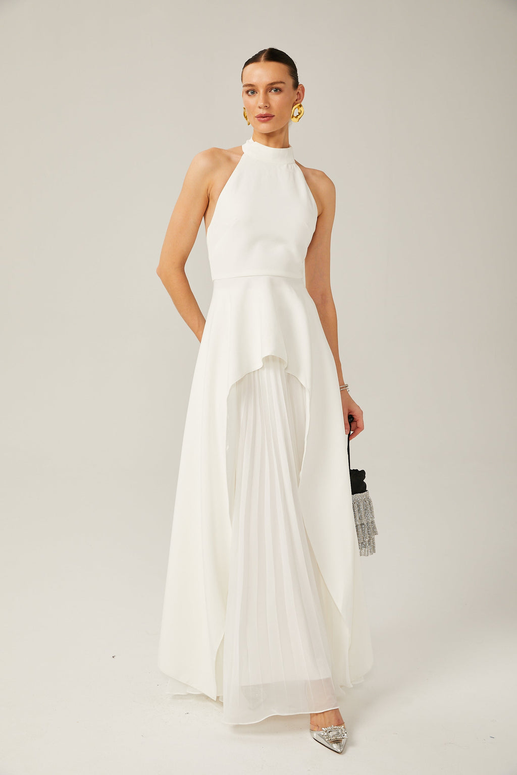 Colette Layered Halterneck Maxi Dress