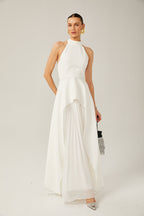 Colette Layered Halterneck Maxi Dress