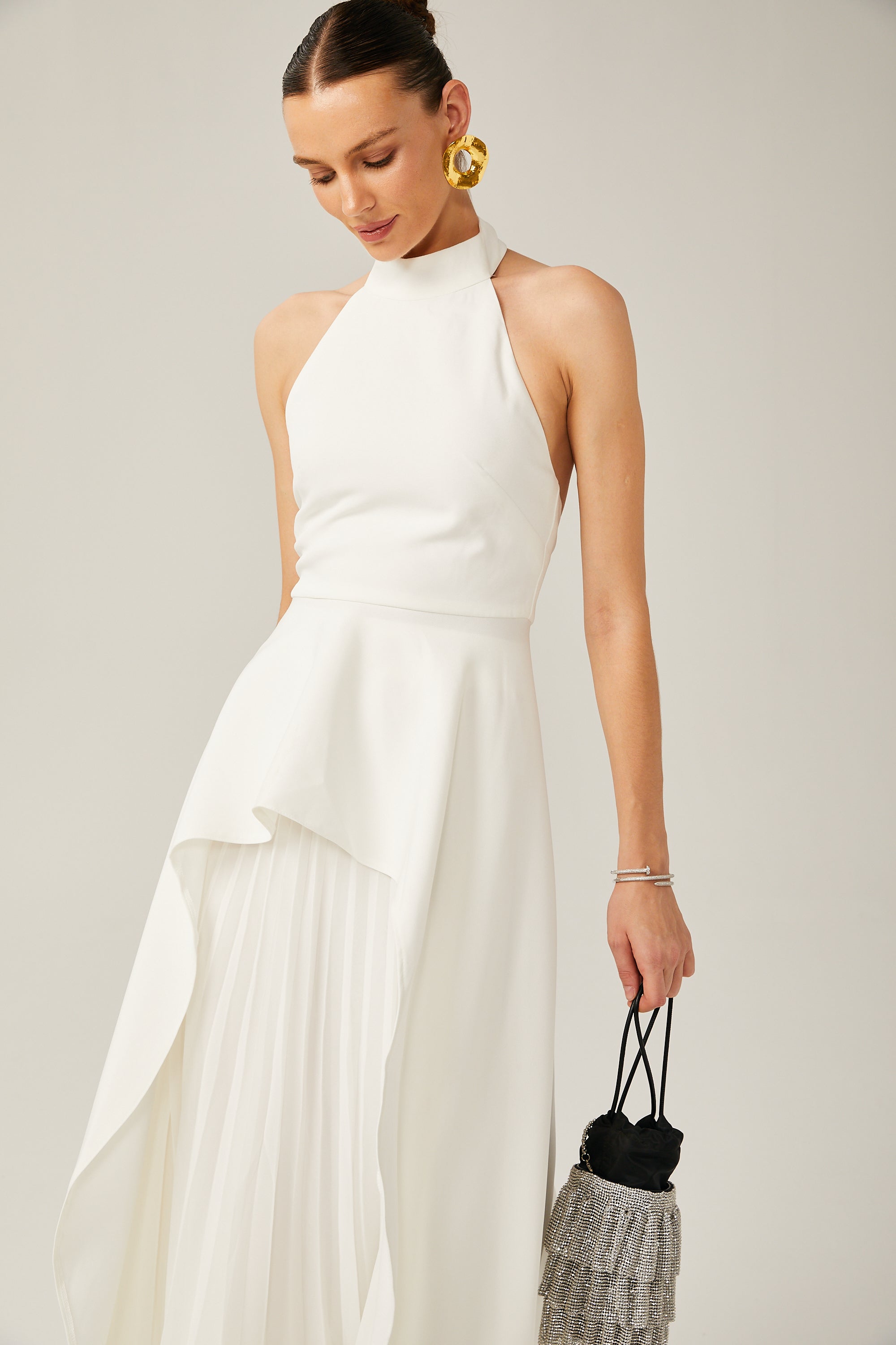 Colette Layered Halterneck Maxi Dress