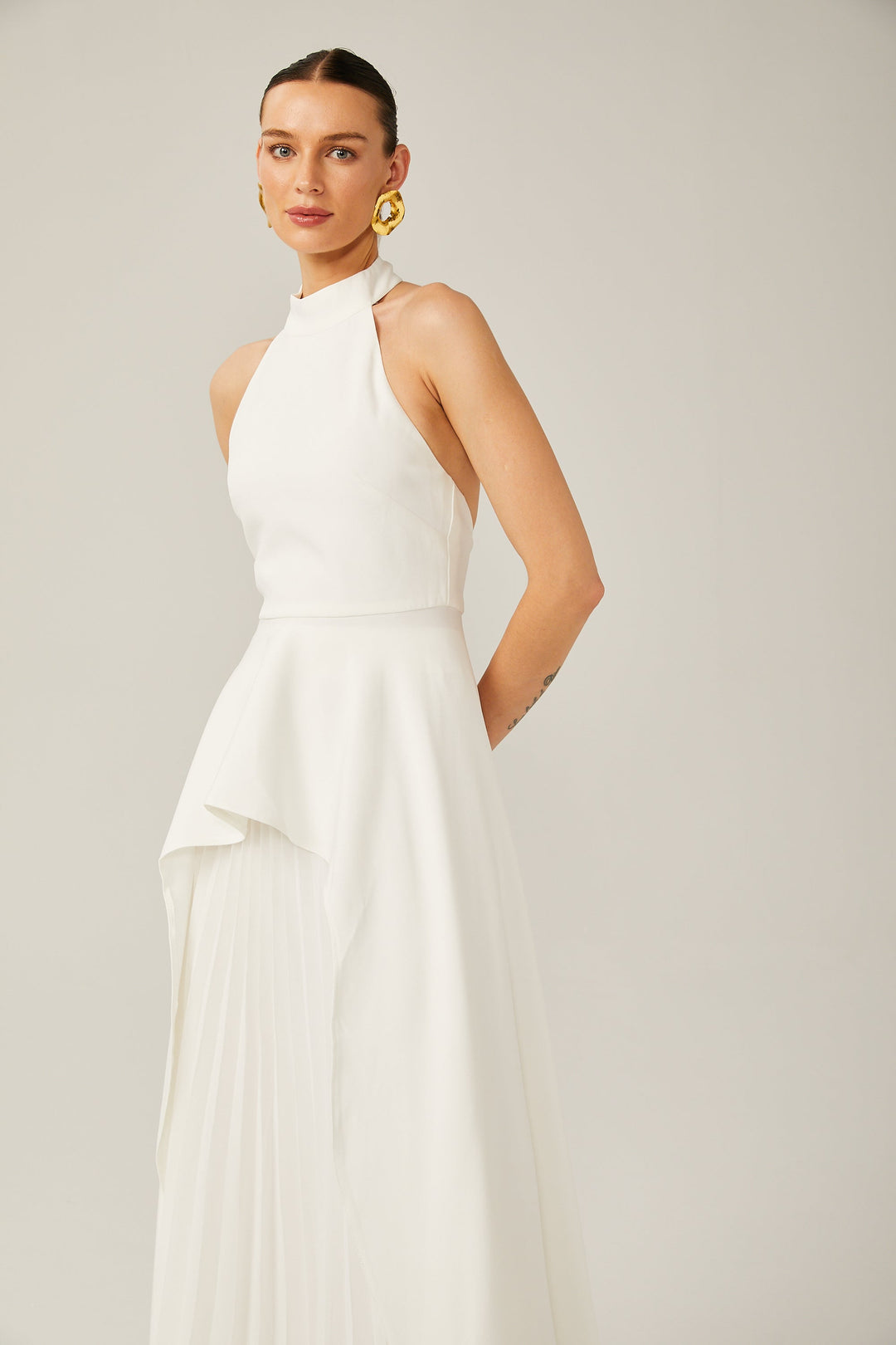 Colette Layered Halterneck Maxi Dress