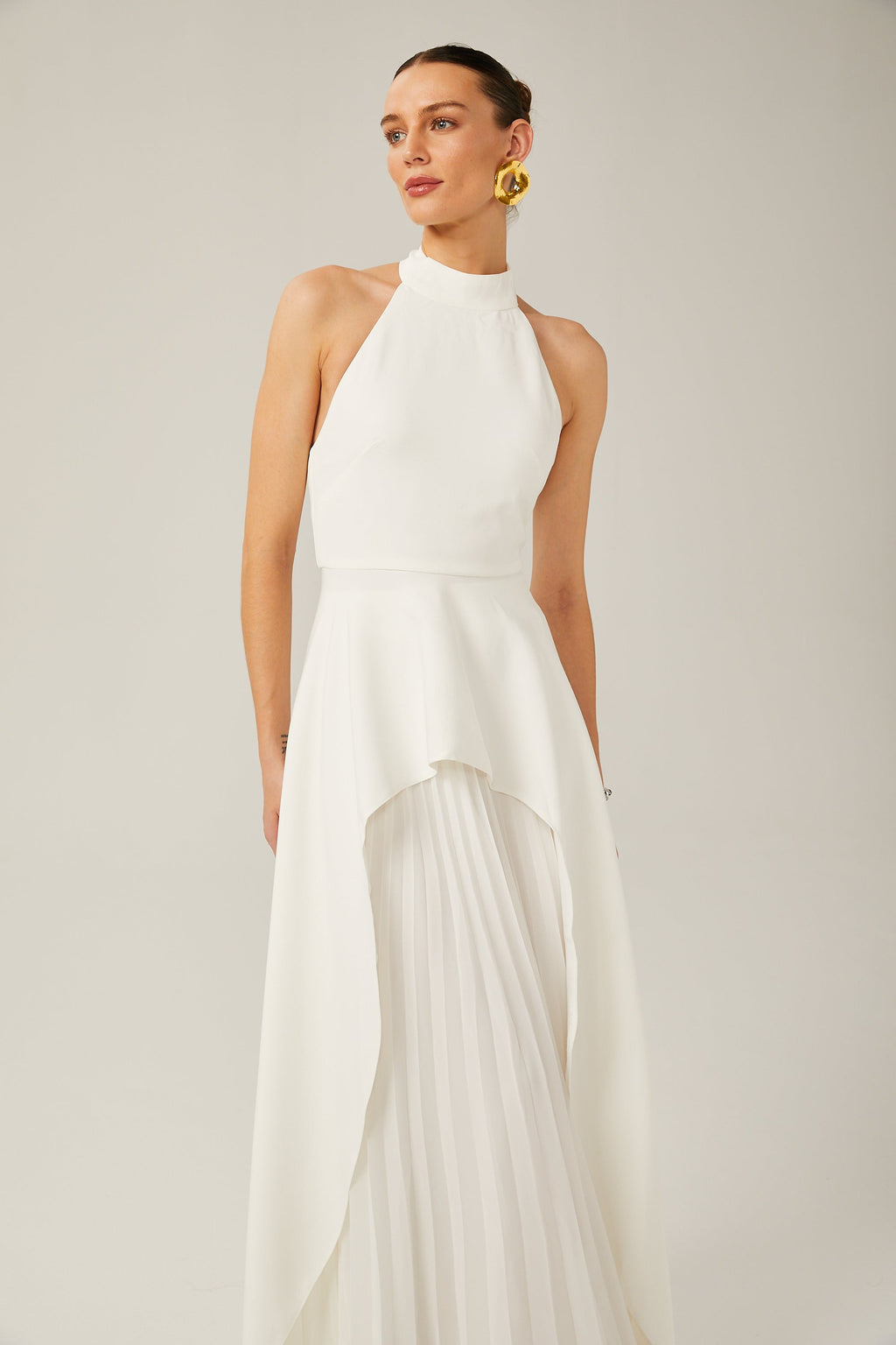 Colette Layered Halterneck Maxi Dress