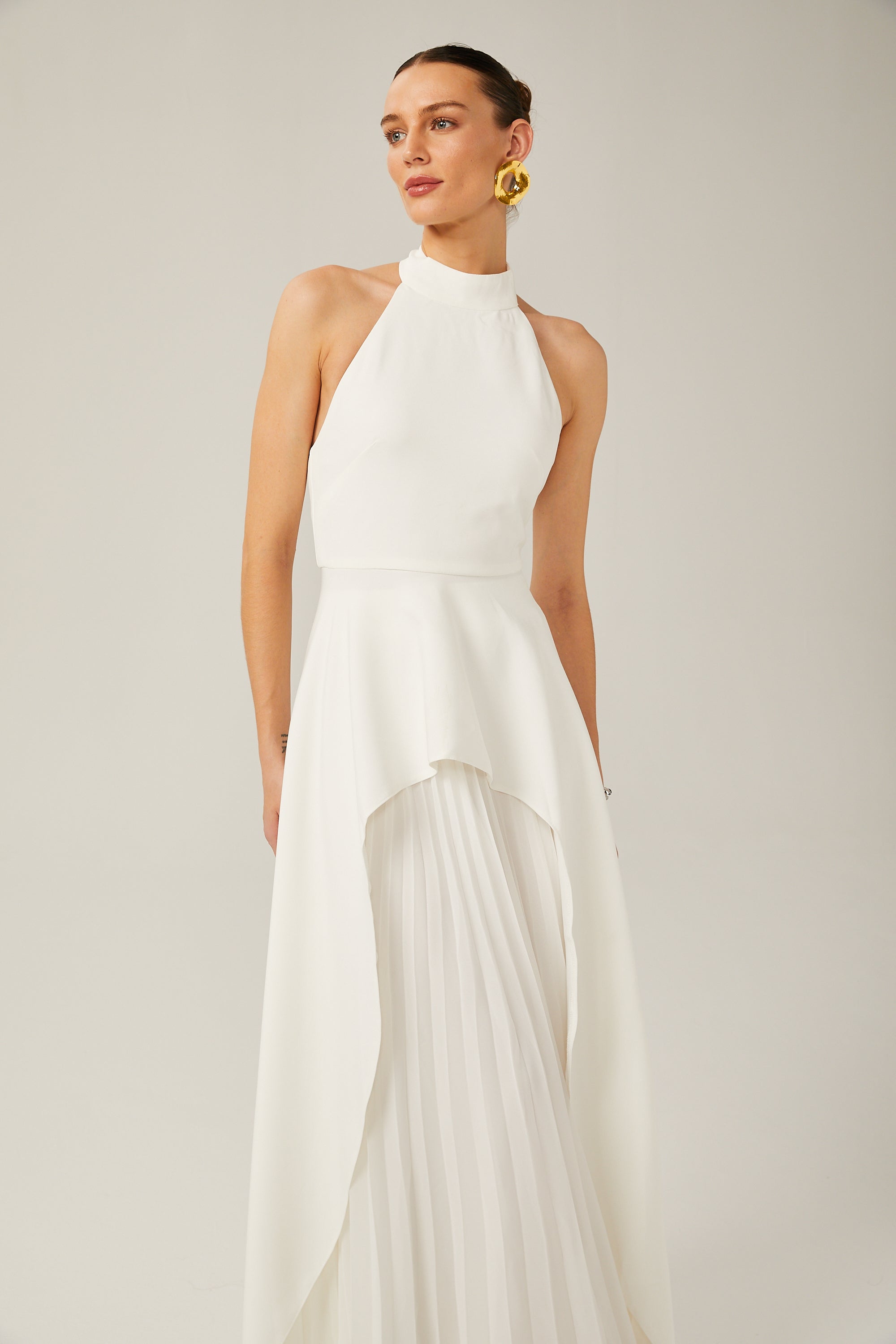 Colette Layered Halterneck Maxi Dress