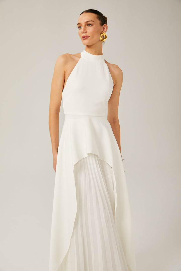Colette Layered Halterneck Maxi Dress