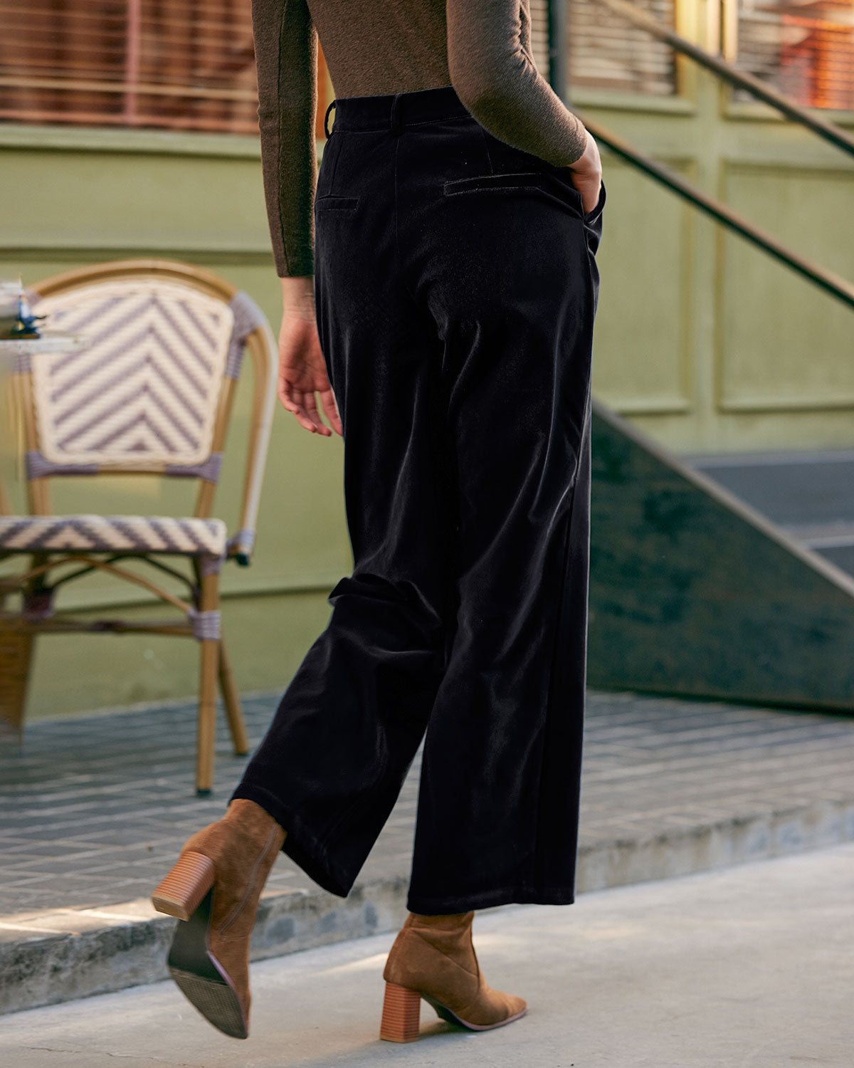 The Noir High-Waist Wide Leg Trouser