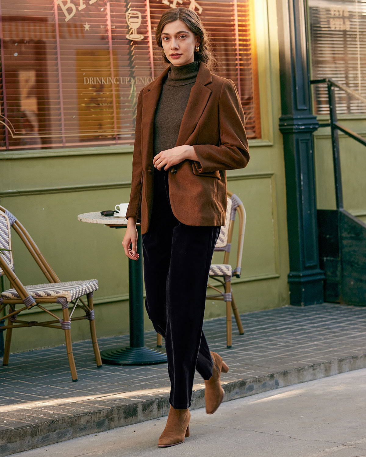 The Noir High-Waist Wide Leg Trouser