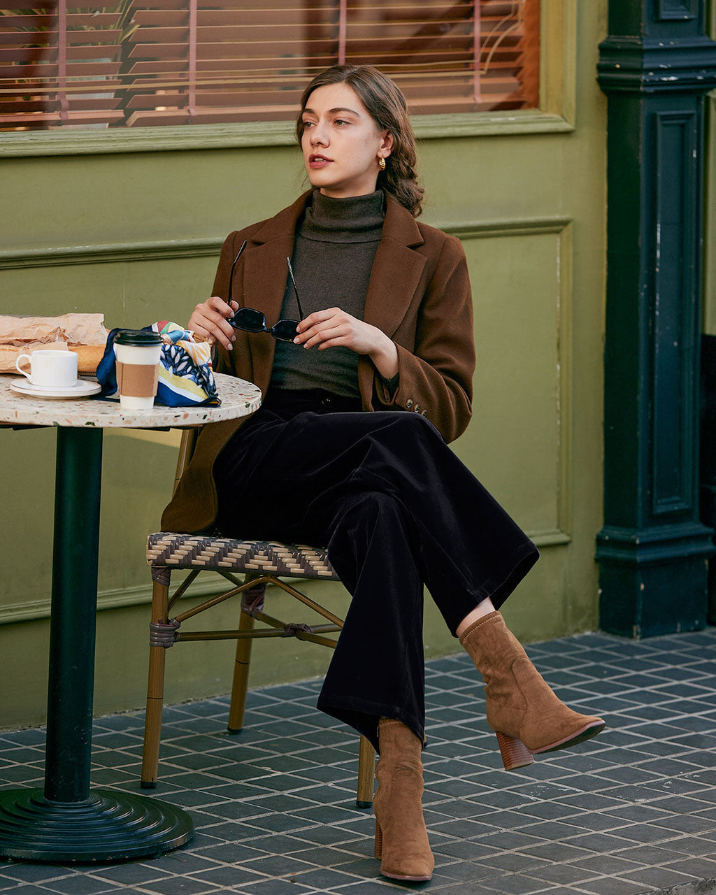 The Noir High-Waist Wide Leg Trouser