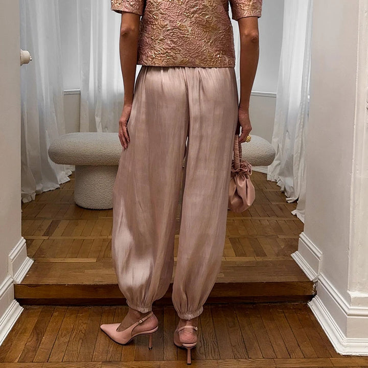 LIORA | Pleated Wide-Leg Trousers
