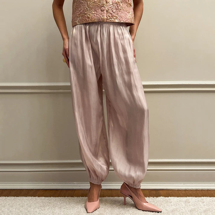 LIORA | Pleated Wide-Leg Trousers