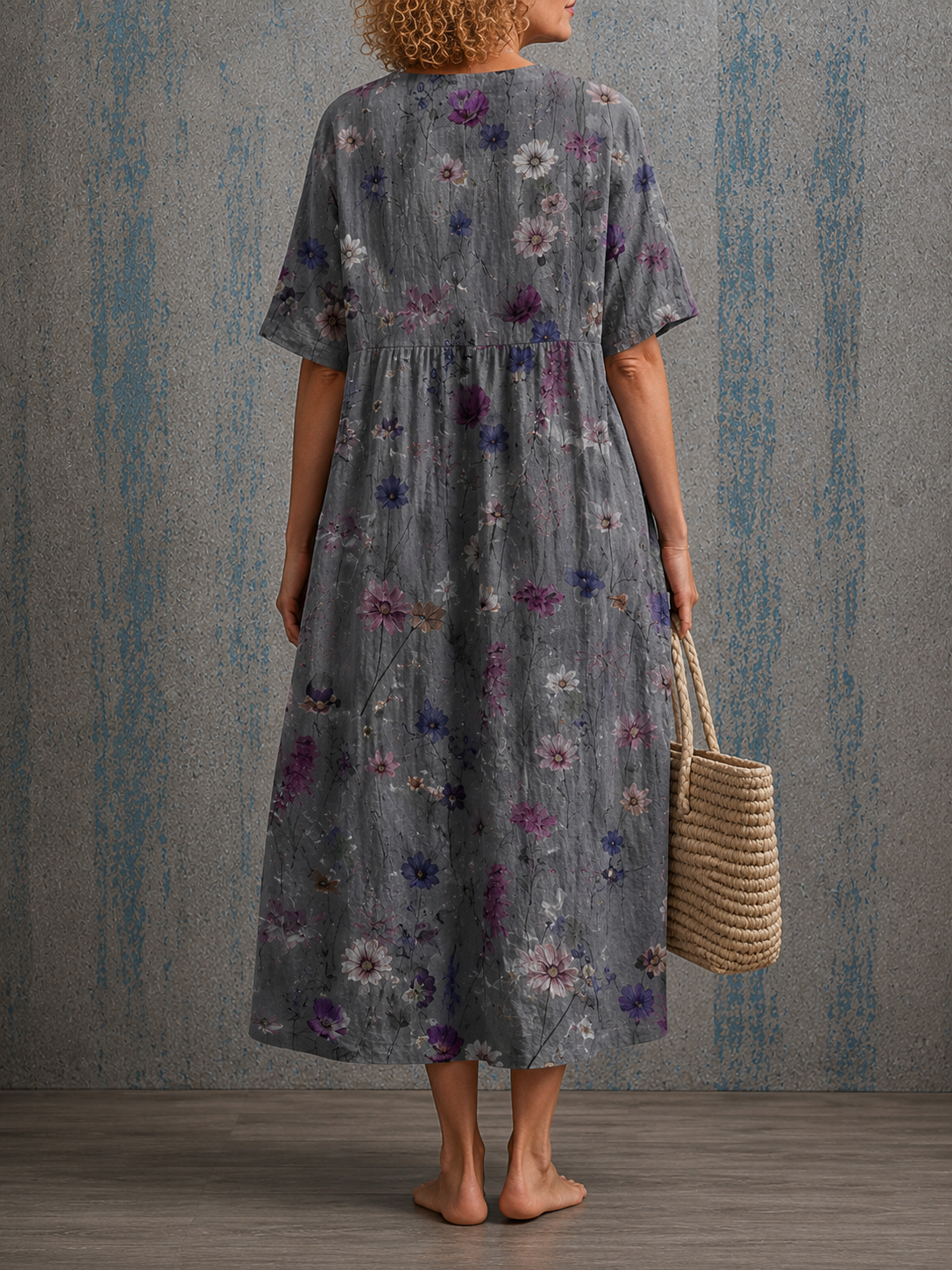 Camille™ | Half Sleeve Linen Dress