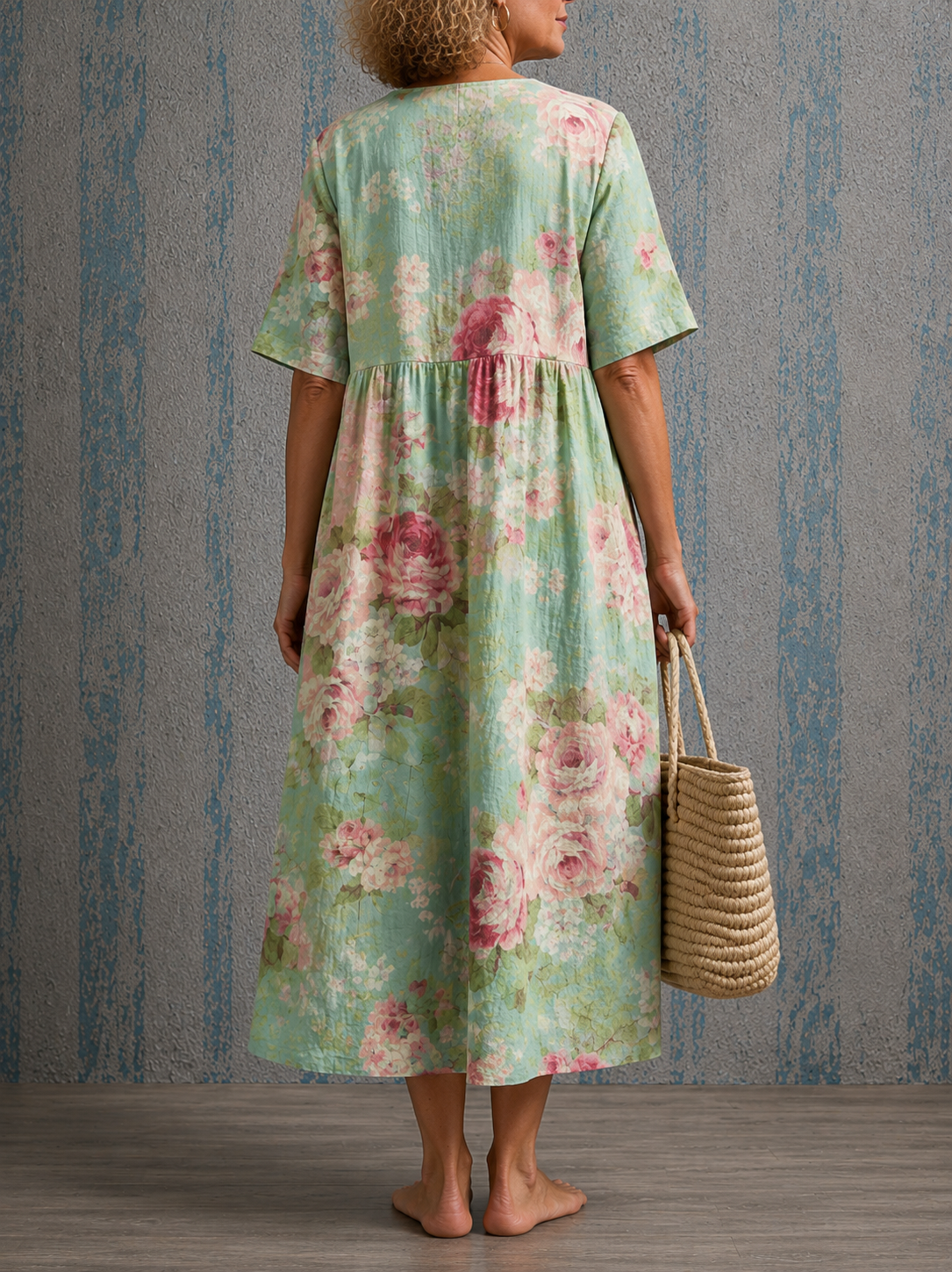 Cynthia™ | Half Sleeve Linen Dress