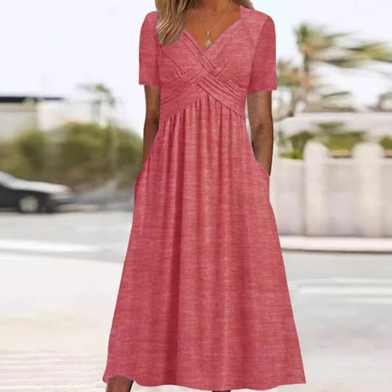 The Soleil V-Neck Maxi Dress