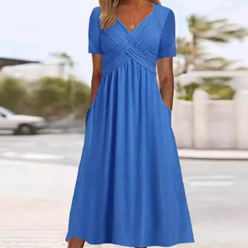 The Soleil V-Neck Maxi Dress