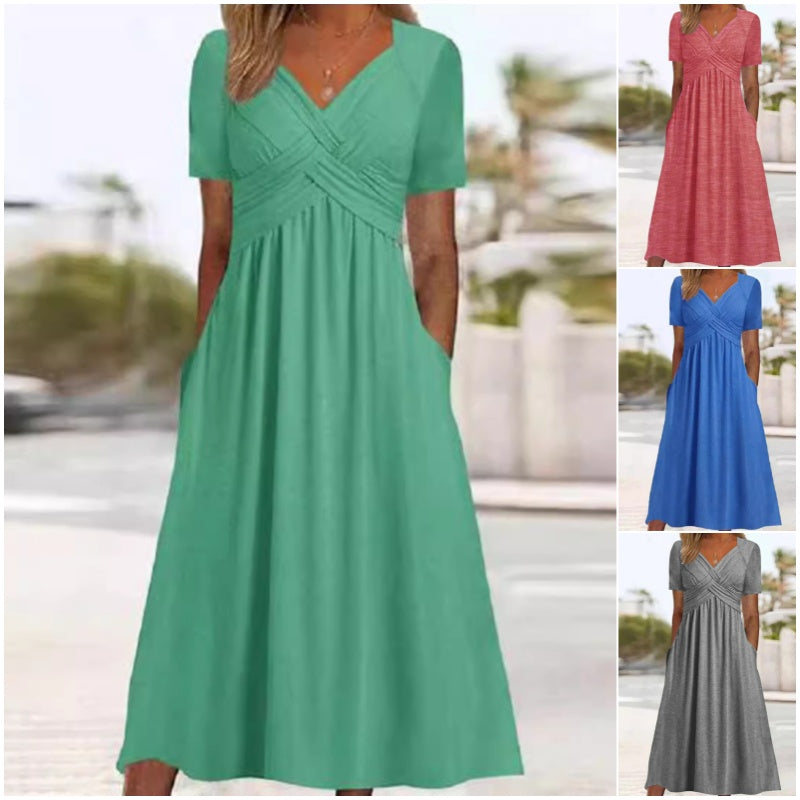 The Soleil V-Neck Maxi Dress