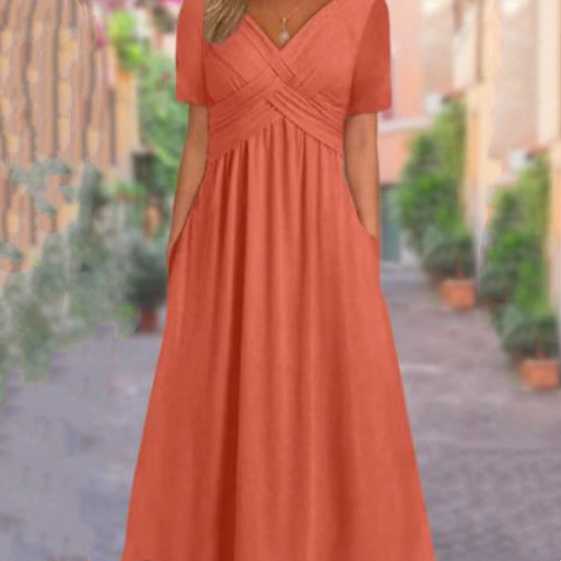 The Soleil V-Neck Maxi Dress