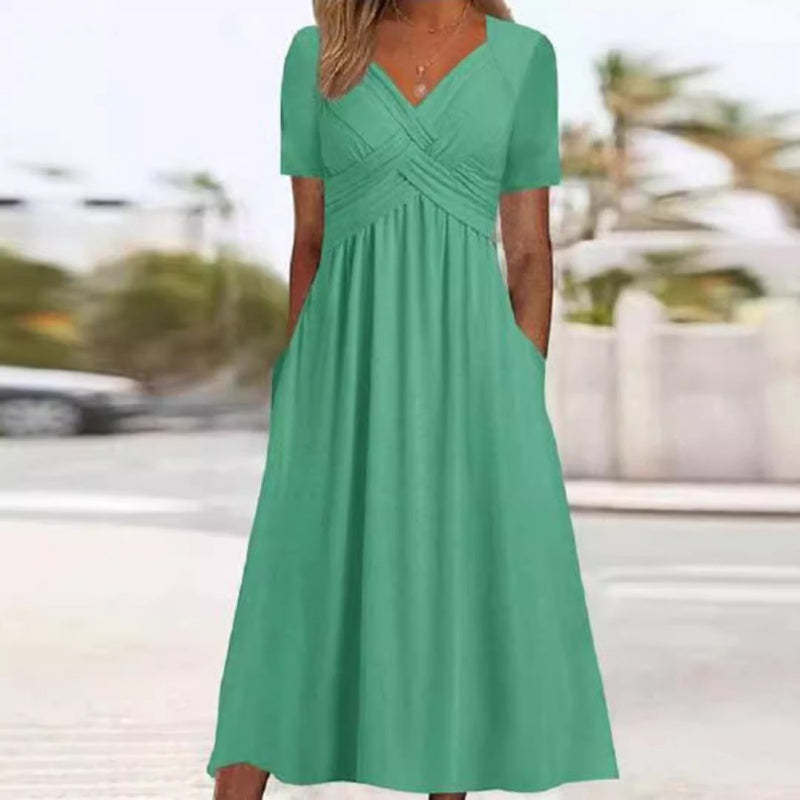 The Soleil V-Neck Maxi Dress