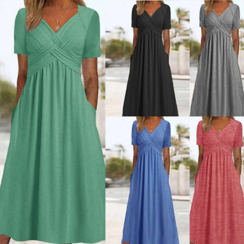 The Soleil V-Neck Maxi Dress