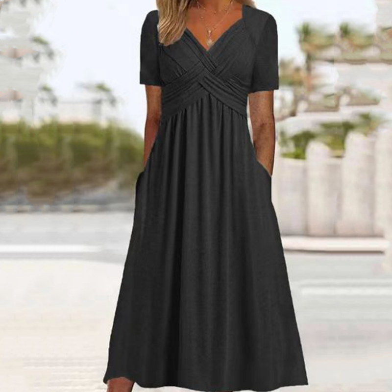 The Soleil V-Neck Maxi Dress