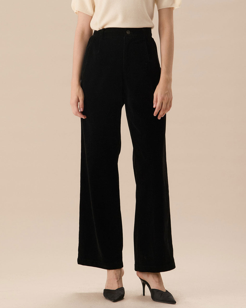 The Noir High-Waist Wide Leg Trouser