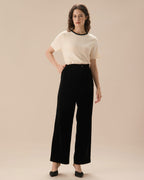 The Noir High-Waist Wide Leg Trouser