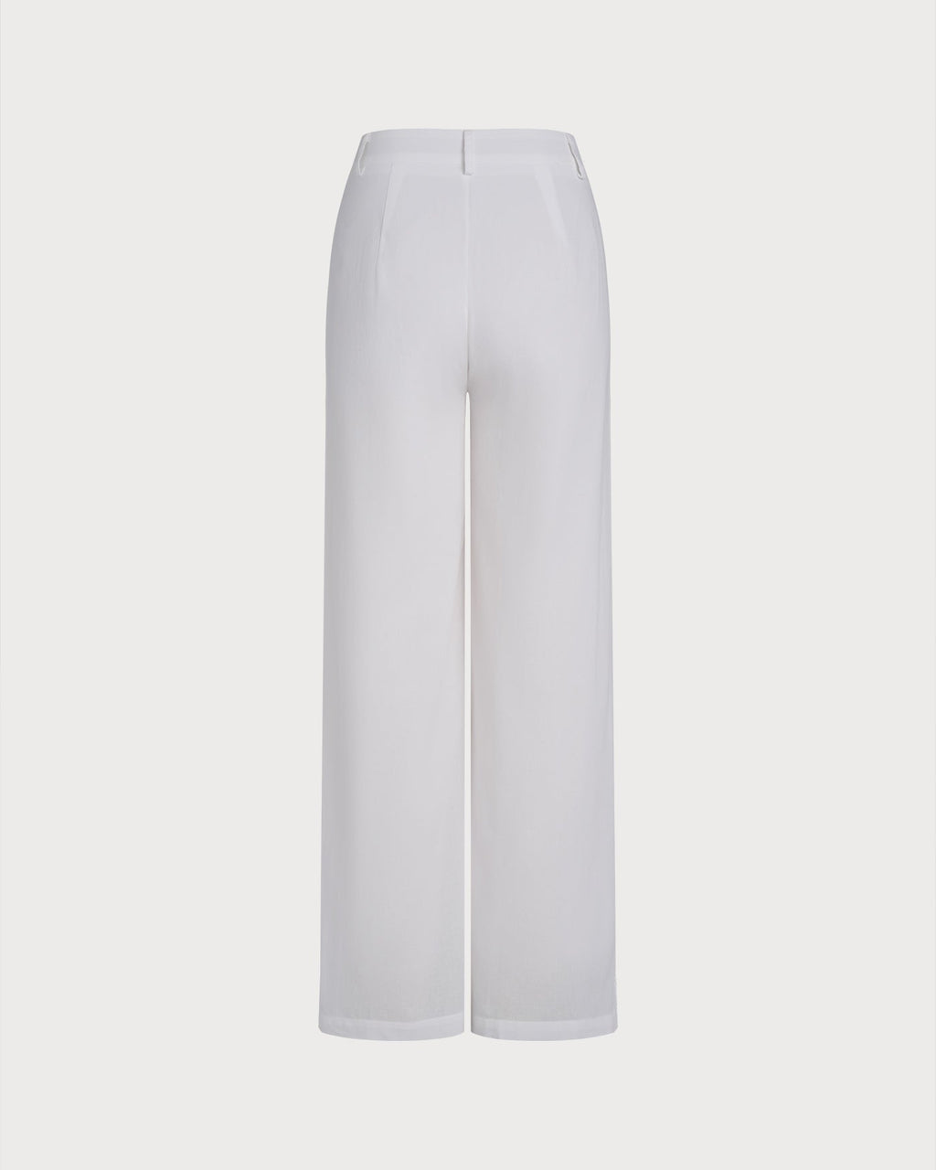 The Linen White Easy Trouser
