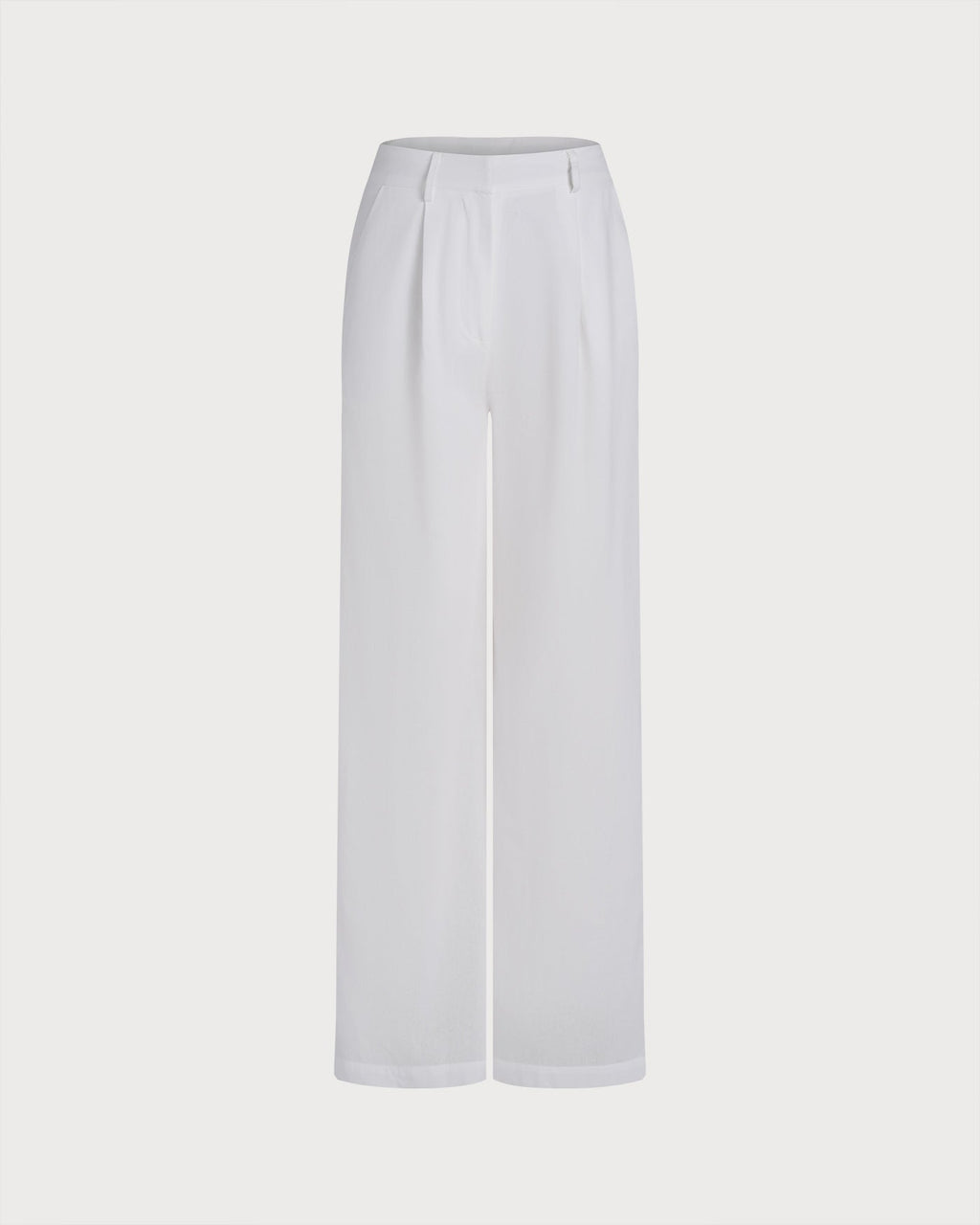 The Linen White Easy Trouser