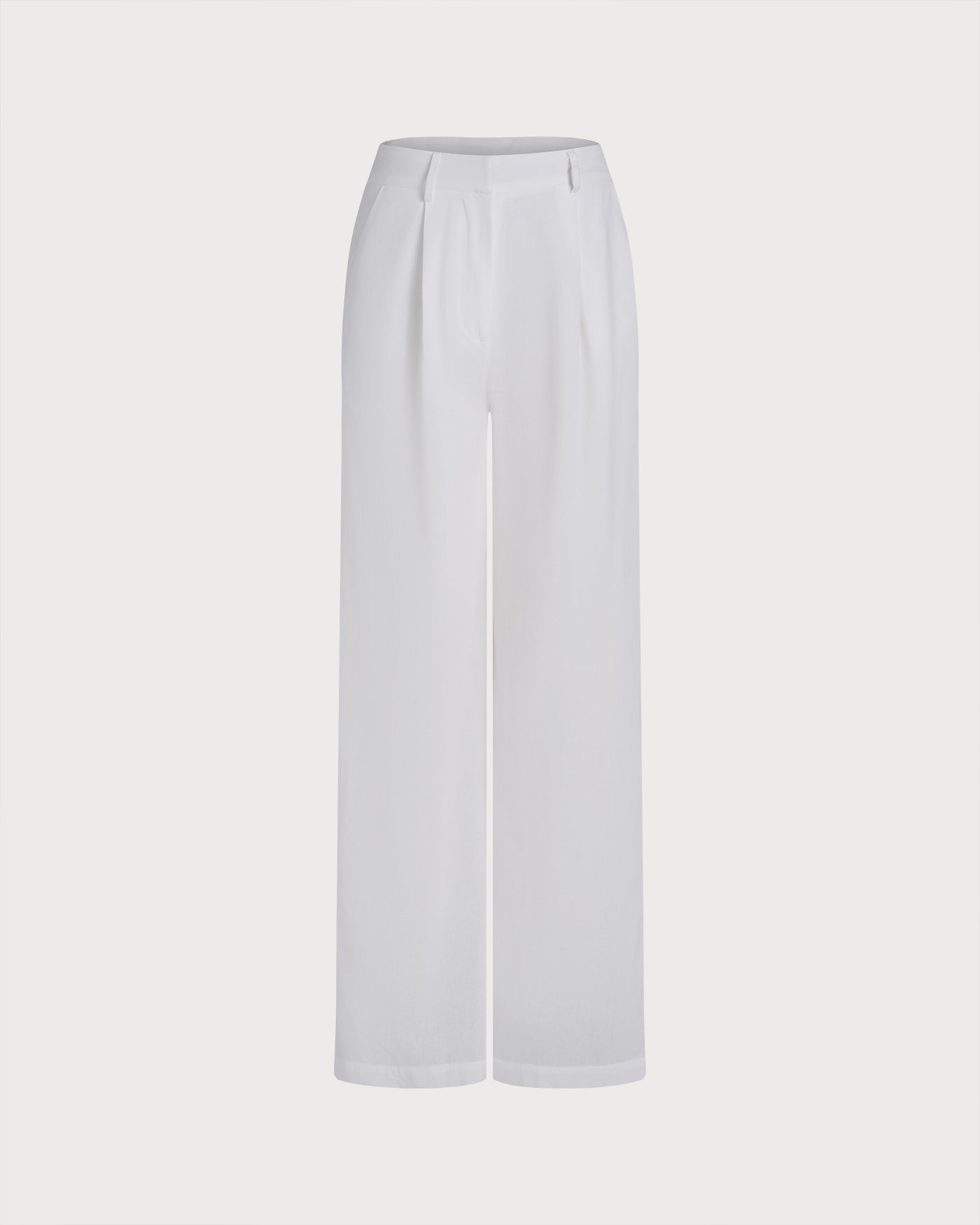 The Linen White Easy Trouser