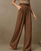 The Amber Caramel Straight Trouser