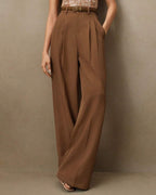 The Amber Caramel Straight Trouser