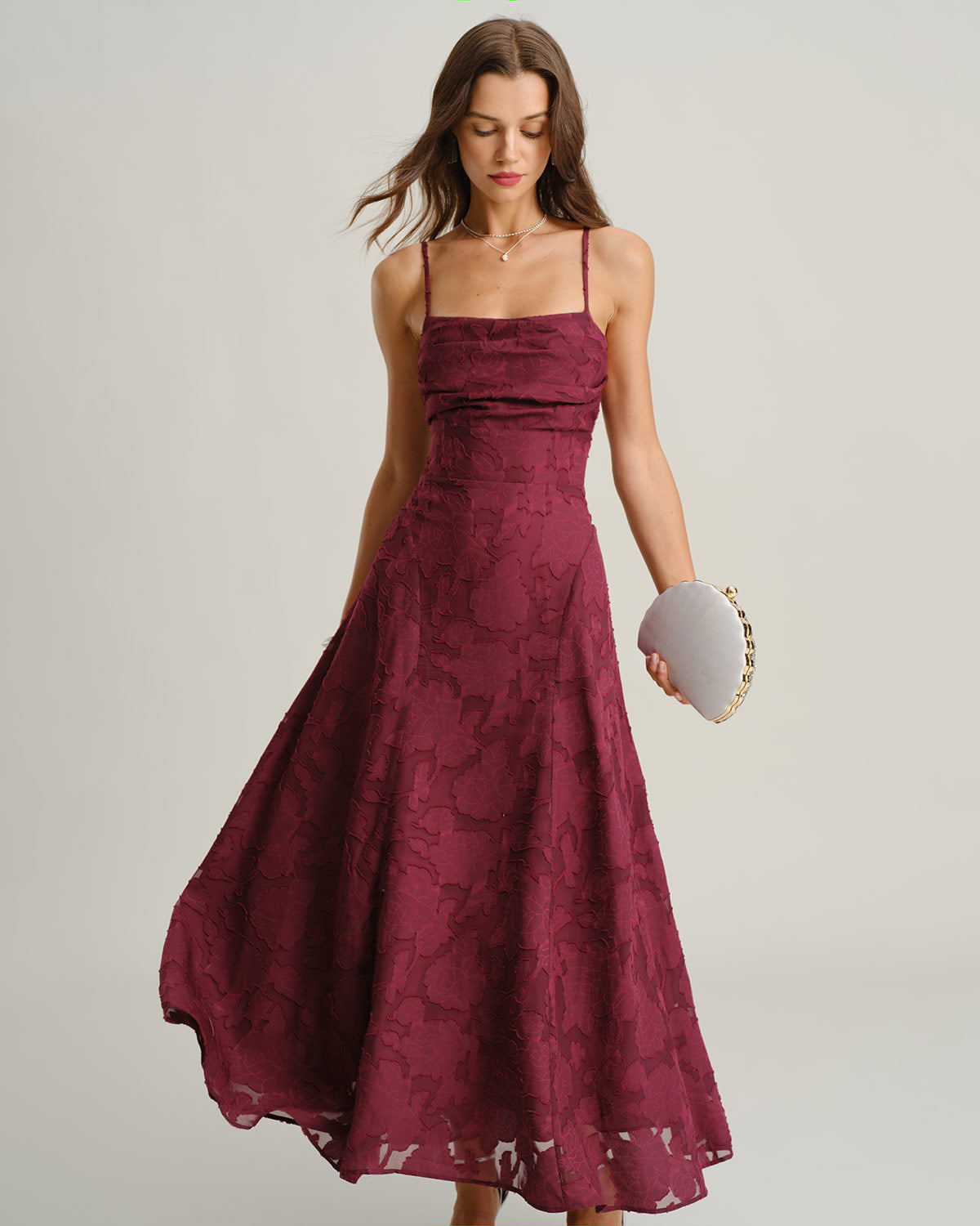 The Bordeaux Luxe Dress